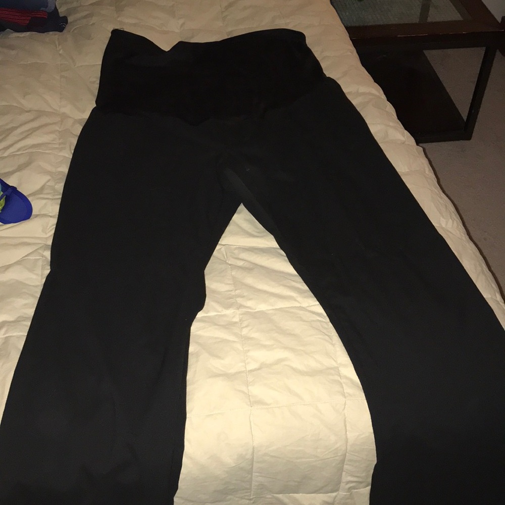 Black maternity dress pants